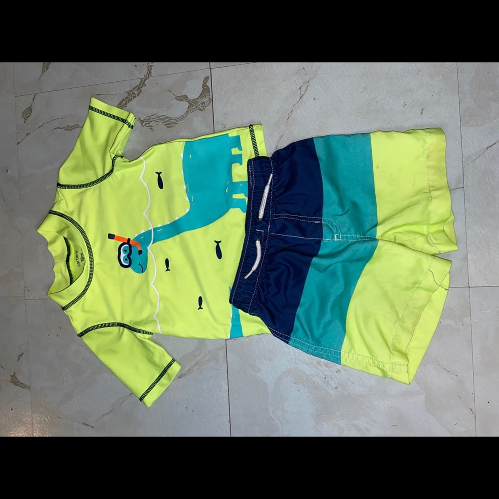 Size 18 mnth swim suit set for boys from Carter’s